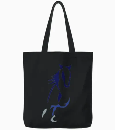 Free Run Horse Tote Bags - Black