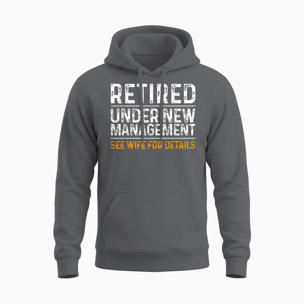Funny Retirement Party Men's T-Shirt - Dad Humor, Classic Fit, Short Sleeve - Black Unisex Hoodie in Charcoal