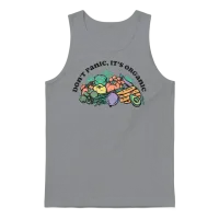 Don't Panic, It's Organic Unisex Tank Top - Sport Grey – 1