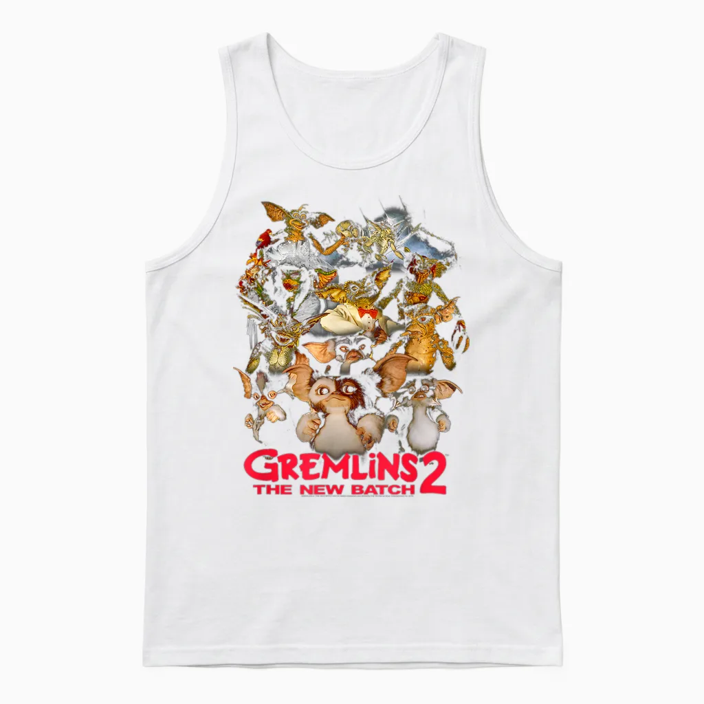 Gremlins 2 Goon Crew T-Shirt, Black Unisex Tank Top in White
