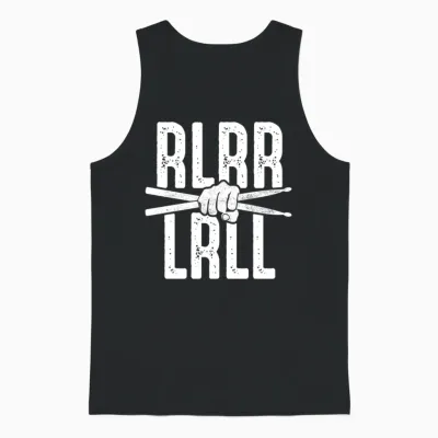 Rudimento Rlrr Lrll Drummer Paradiddle Rock Music Unisex Tank Top - Black