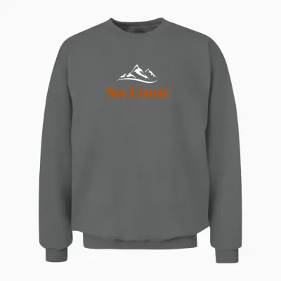 Hiking. the Mountains No Limit Unisex Sweatshirt - Graphite Heather