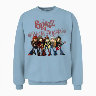 Bratz Rock Angelz Group Shot Unisex Sweatshirt - Light Blue