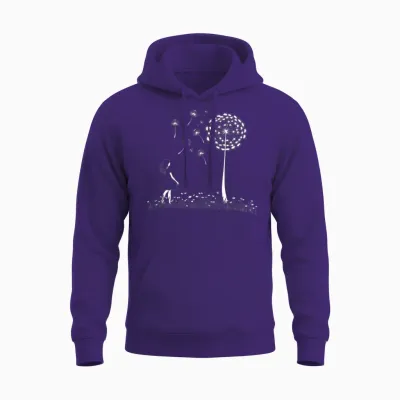 Mädchen Mit Pusteblume Unisex Hoodie - Purple