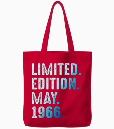 Mai 1966 Année 1966 Rétro 1966 Vintage édition Limitée Tote Bags - Red