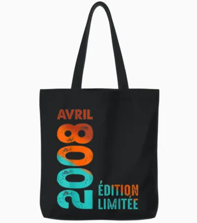 édition Limitée Avril 2008 Birthday 2008 Tote Bags - Black