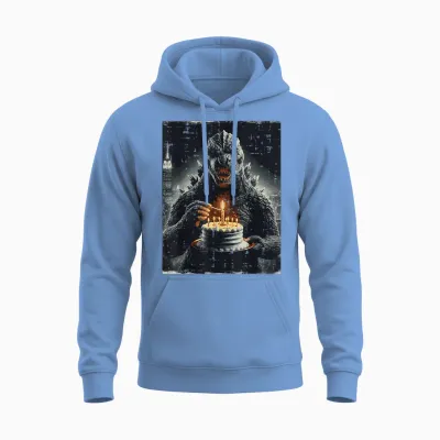 Japanese Monster Birthday Cake Funny Party Women Men Unisex Hoodie - Carolina Blue