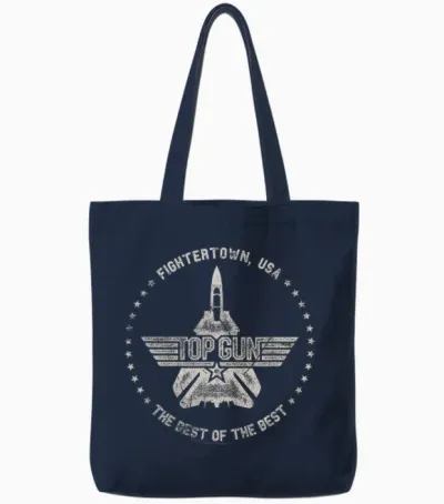 Top Gun Fightertown Usa-Kreis Tote Bags - Navy