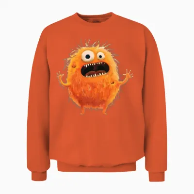 Funny Monster Unisex Sweatshirt - Orange