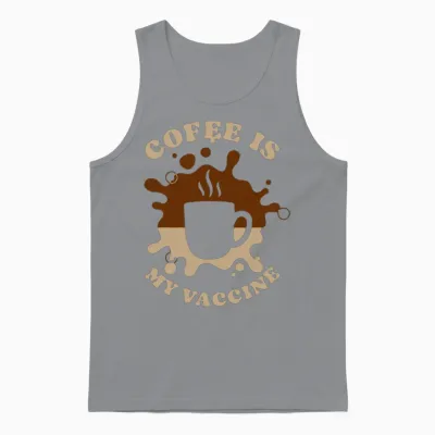 Coffee Is My Vaccine Retro Unisex Tank Top - Sport Grey