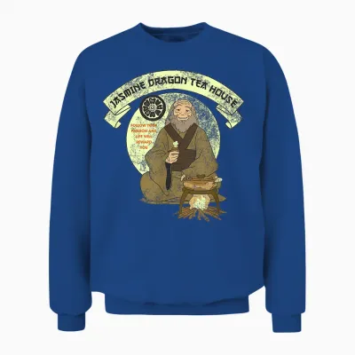 Avatar: the Last Airbender Iroh Jasmine Dragon Tea House T-Shirt Small Unisex Sweatshirt - Royal