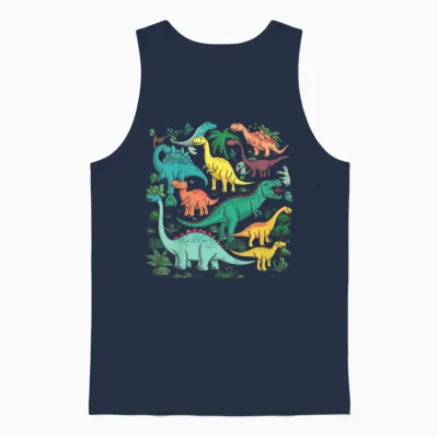 Kinder Dinosaurier Kinder Dino Unisex Tank Top - Navy