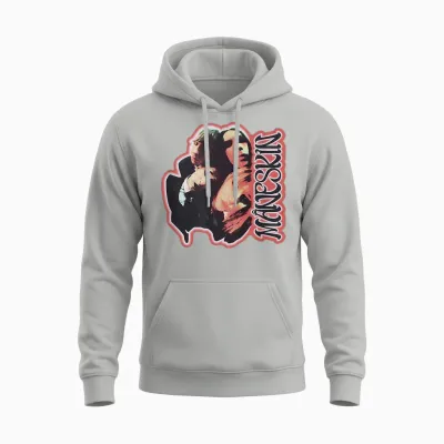 Måneskin Fisheye T-Shirt, Unisex Erwachsene, Weiß, S, Kurzarm, Unisex Hoodie - Ash