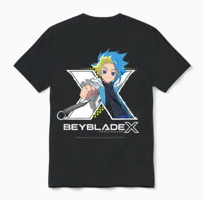 Beyblade X Jaxon Cross Logo Unisex T-Shirt - Black