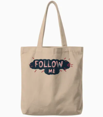 Joli Emblème Follow Me Pour Adultes Et Enfants Tote Bags - Natural