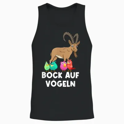 Bock Auf Vögeln Sex Word Game Versauter Slogan T-Shirt, Black Unisex Tank Top - Black
