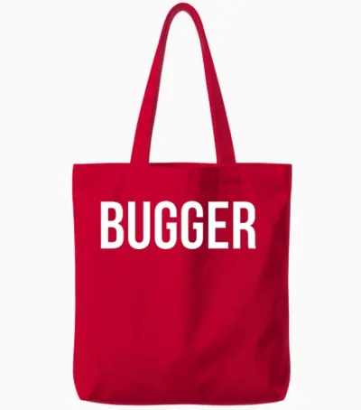 Bugger Funny Tote Bags - Red