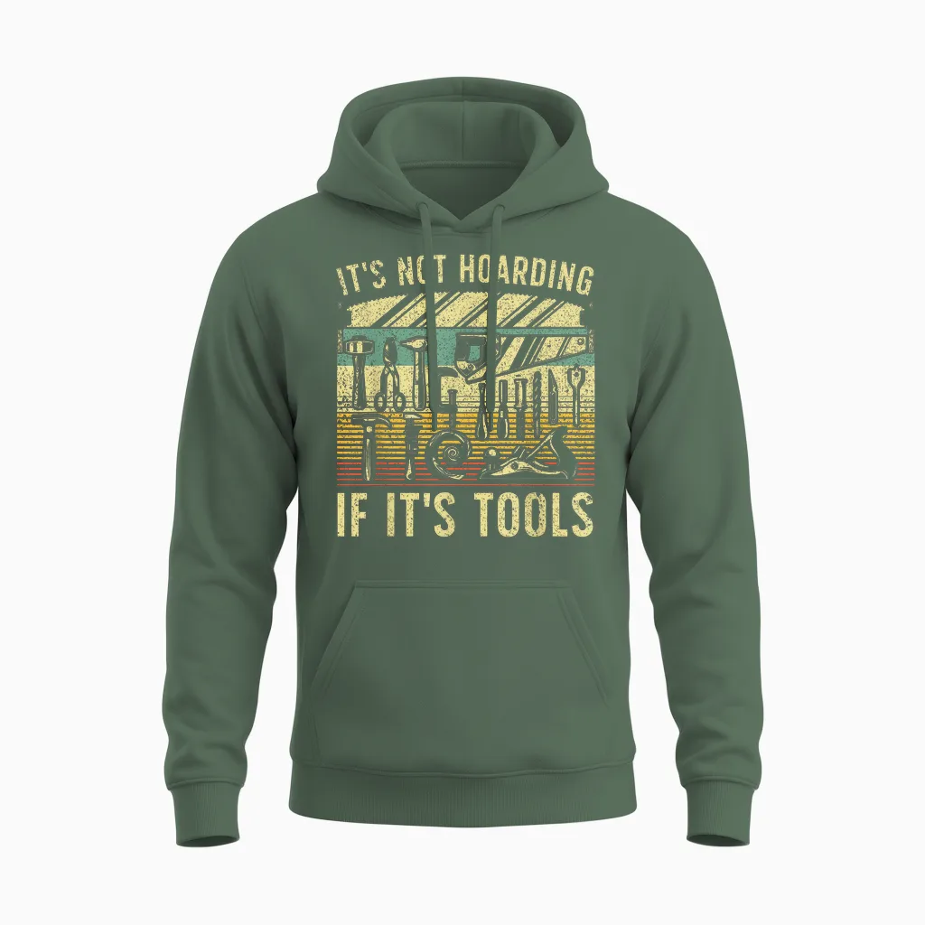 Funny Woodworker Art for Men Carpenter Wood Working Tools T-Shirt Small Unisex Hoodie in Military Green