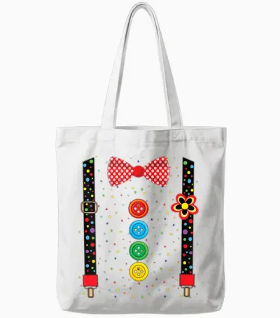 Lustige Clownskostüme Für Kinder Karneval Kostüm Faschings Tote Bags - White