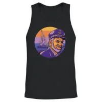 Retro Ship Old Captain Sailing Boat Sea Retro Ship Unisex Tank Top - Black – 2