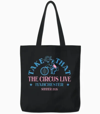 Take That the Circus Live Manchester Tote Bags - Black