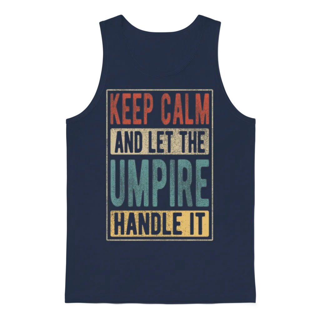 Umpire Retro Gift Unisex Tank Top - Navy