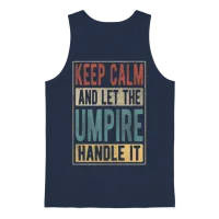 Umpire Retro Gift Unisex Tank Top - Navy – 1