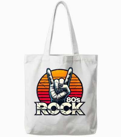 80s Vintage Rock Headbands 80s Costume Retro 80s T-Shirt, Black, S Tote Bags - White