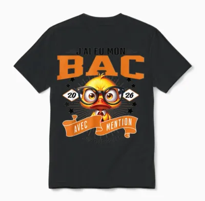 Nouveau Bachelier Félicitation Bac 2026 Avec Mention Unisex T-Shirt - Black