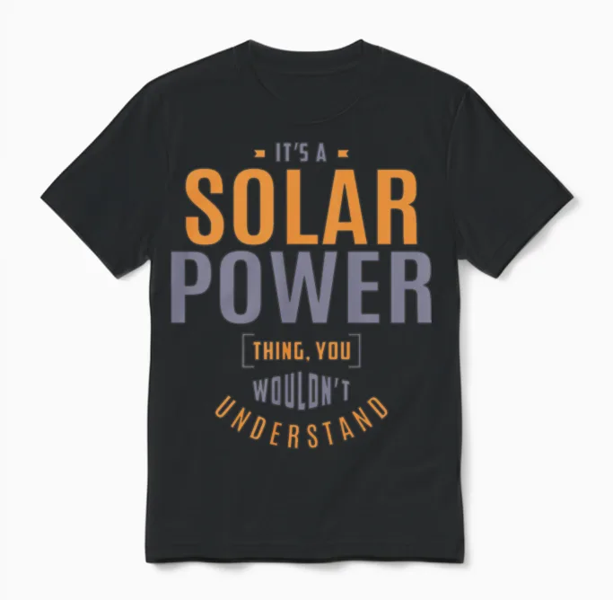 Solar Power Unisex T-Shirt - Black
