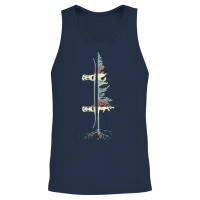 Vintage Pine Snowboard Snowboarding Gift Unisex Tank Top - Navy – 2