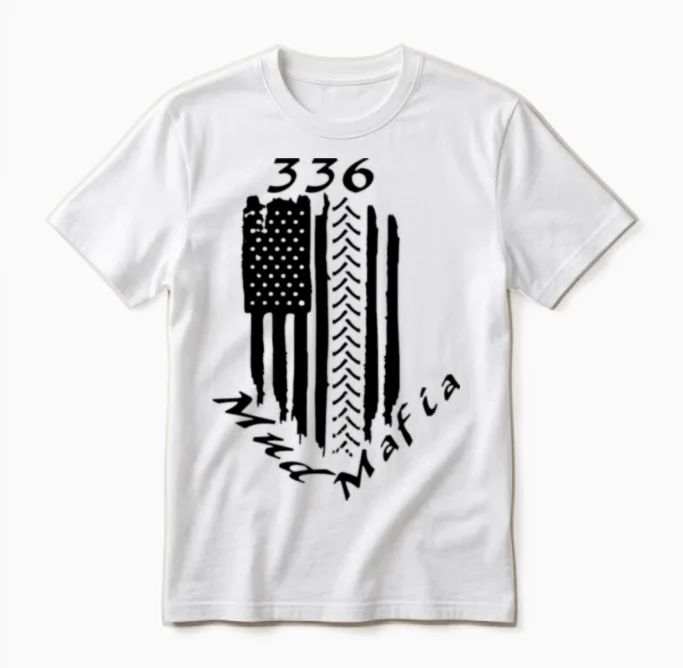 336 Mud Mafia Unisex T-Shirt in White
