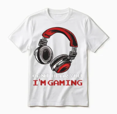 Can't Hear You I'm Gaming - Gamer Accessories Unisex T-Shirt - White