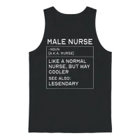 Male Nurse Definition Registered Nurse for Men Unisex Tank Top - Black – 1