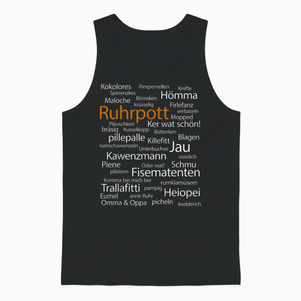 Ruhrpott Language Dortmund Bochum Hömma Ruhr German Unisex Tank Top in Black
