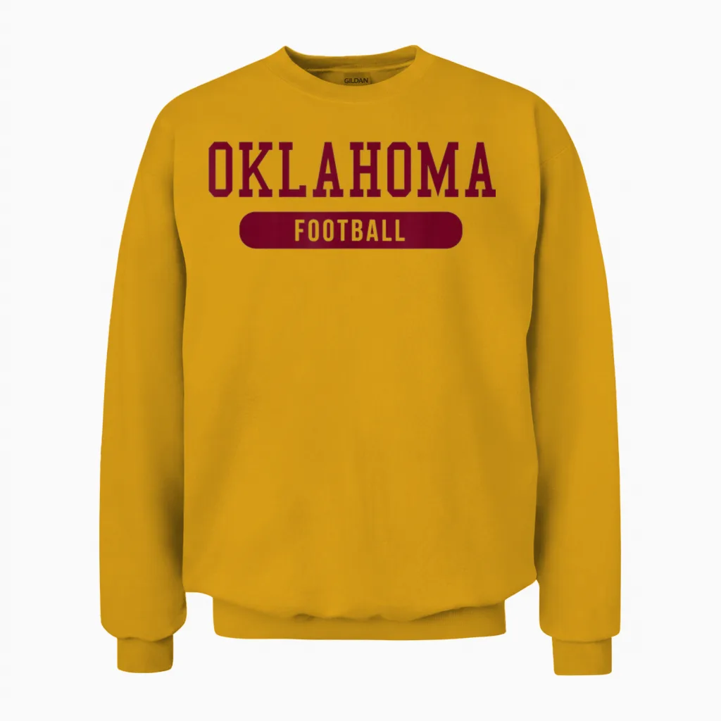 Oklahoma Football Unisex Sweatshirt in Gold
