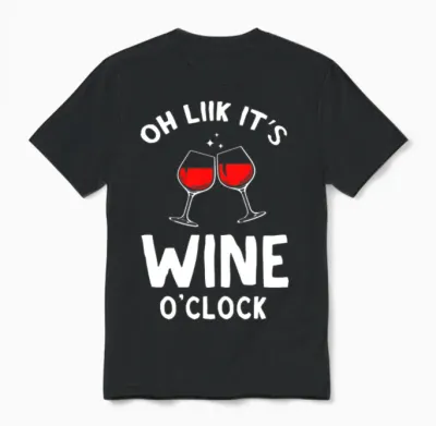 Wine Lovers Funny Women Funny Mom Wife Unisex T-Shirt - Black