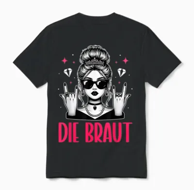Die Braut Junggesellinnenabschied Bachelorette Trauzeugin Unisex T-Shirt - Black