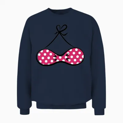 Bikini Shirt Funny Unisex Sweatshirt - Navy