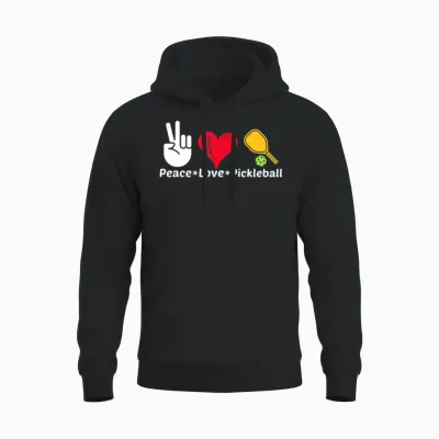 Paddleball Sports Mom Dad Retirement Peace Love Pi Unisex Hoodie - Black