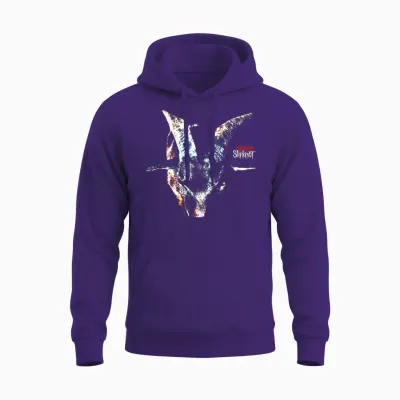 Offizielles Slipknot Iowa T-Shirt - Schwarz, Kurzarm, Unisex, Klein, Klassische Passform, Musik, Slipknot Fans Unisex Hoodie - Purple