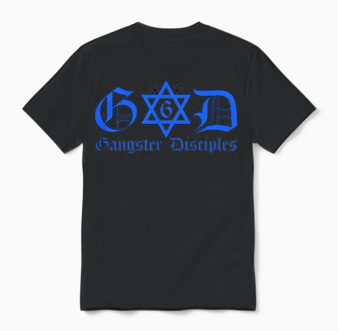 Gangster Disciples Gd 6 Unisex T-Shirt in Black