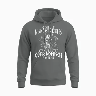 Viking Nordic Compass Wolf Nordic Germanic Midgard T-Shirt, Black Unisex Hoodie - Graphite Heather