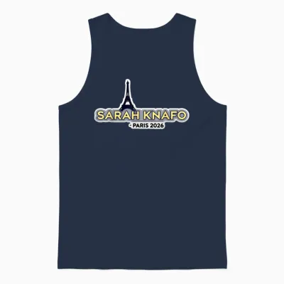 Sarah Knafo - Paris 2026 Unisex Tank Top - Navy