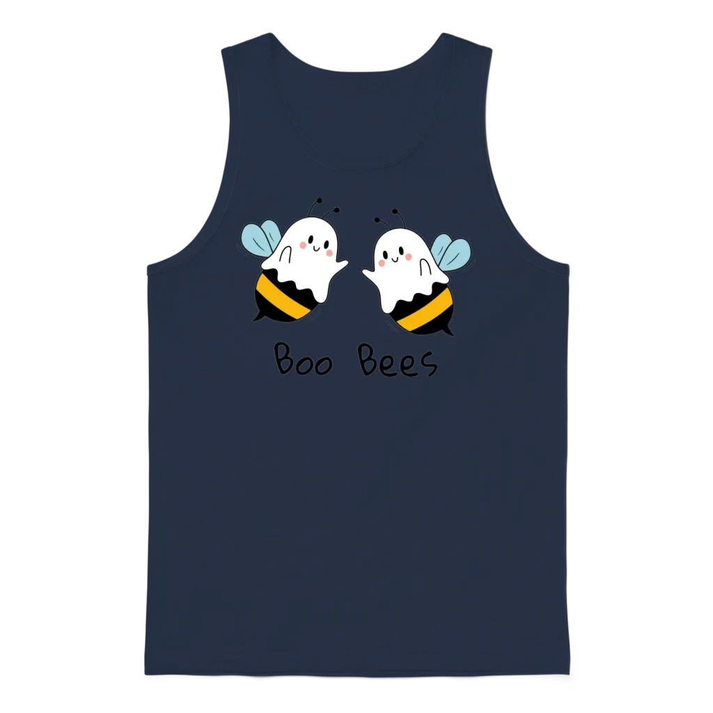 Boo Bees Haloween Unisex Tank Top - Navy