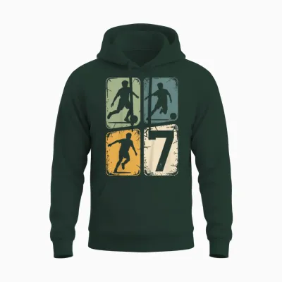 7. Geburtstag Junge Fußball Ball Jungs Fußballer 7 Jahre Unisex Hoodie - Forest