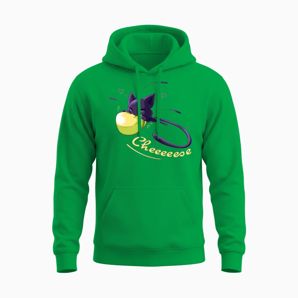 Miraculous Cheese Plagg Cat Noir Unisex Hoodie in Irish Green