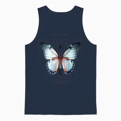 Effect Butterfly Insect Moth Butterfly Chaos Butterfly T-Shirt, Gray Unisex Tank Top - Navy