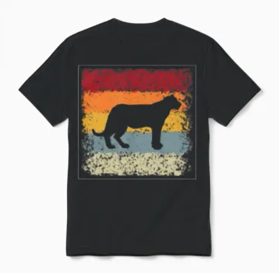Tiger Retro Unisex T-Shirt - Black