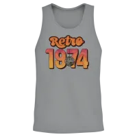 Retro 1974 Disco Fever Party Design Unisex Tank Top - Sport Grey – 2